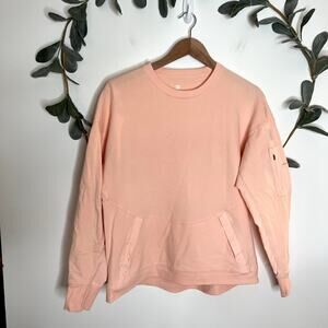 All in Motion Light Orange Crew Neck Sweatshirt